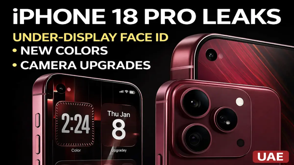 iPhone 18 Pro Leaks: Under-Display Face ID, Major Camera Upgrades & A20 Pro Chip (UAE)
